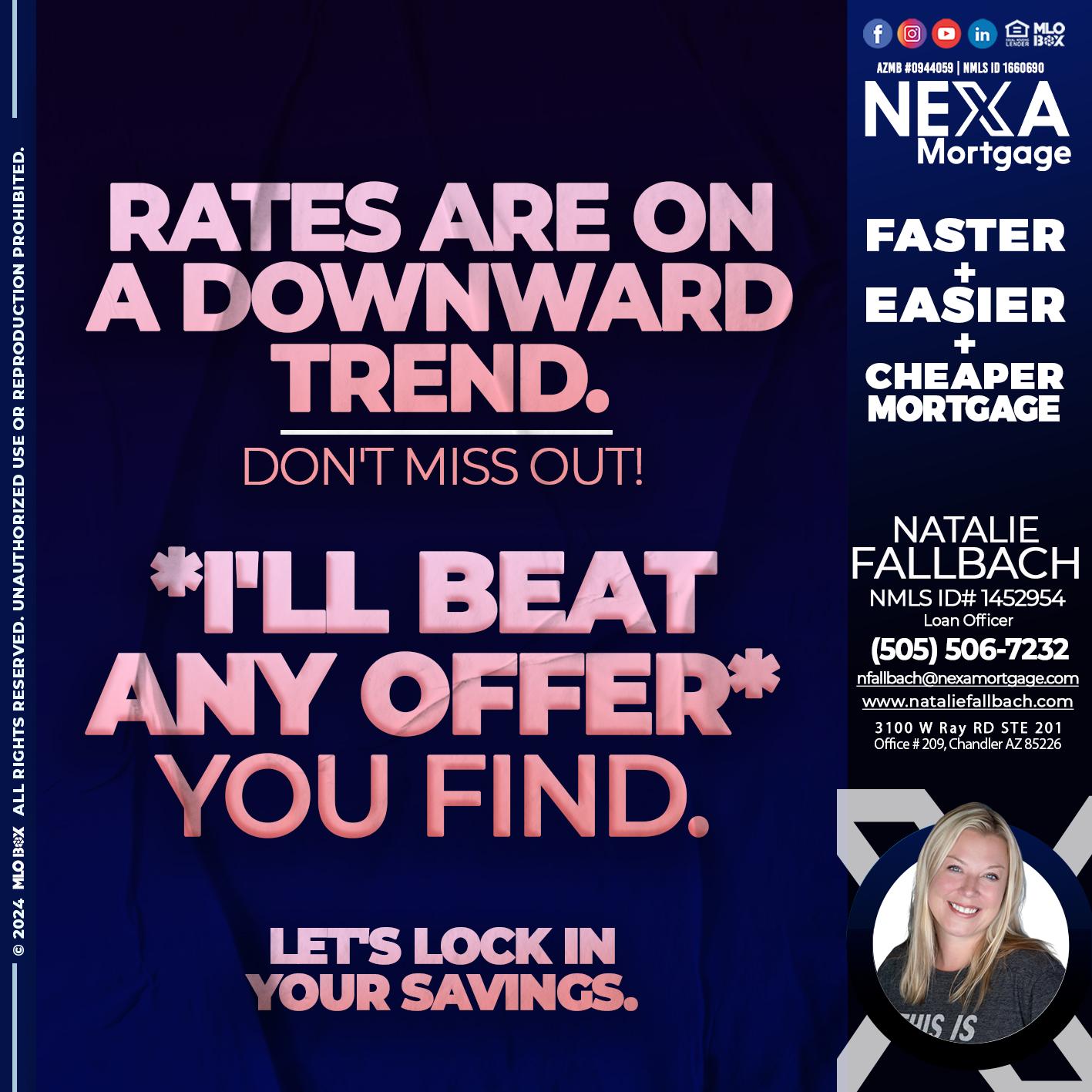 RATES - Natalie Fallbach -Mortgage Loan Officer