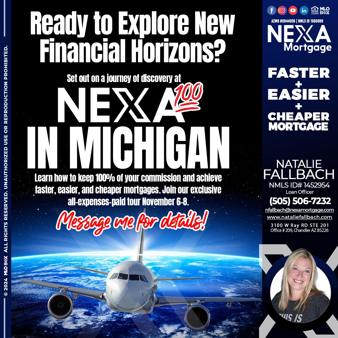 MICHIGAN TRIP NEXA 100 - Natalie Fallbach -Mortgage Loan Officer