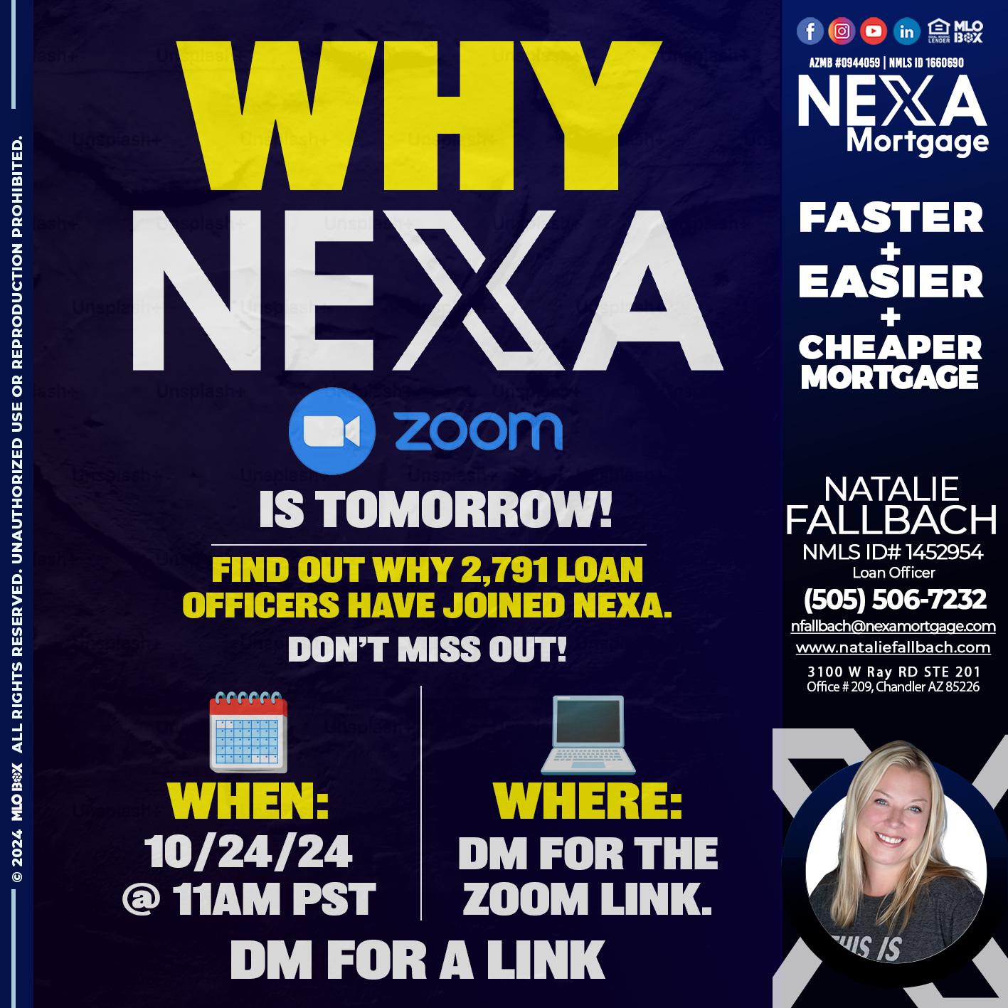 WHY NEXA - Natalie Fallbach -Mortgage Loan Officer