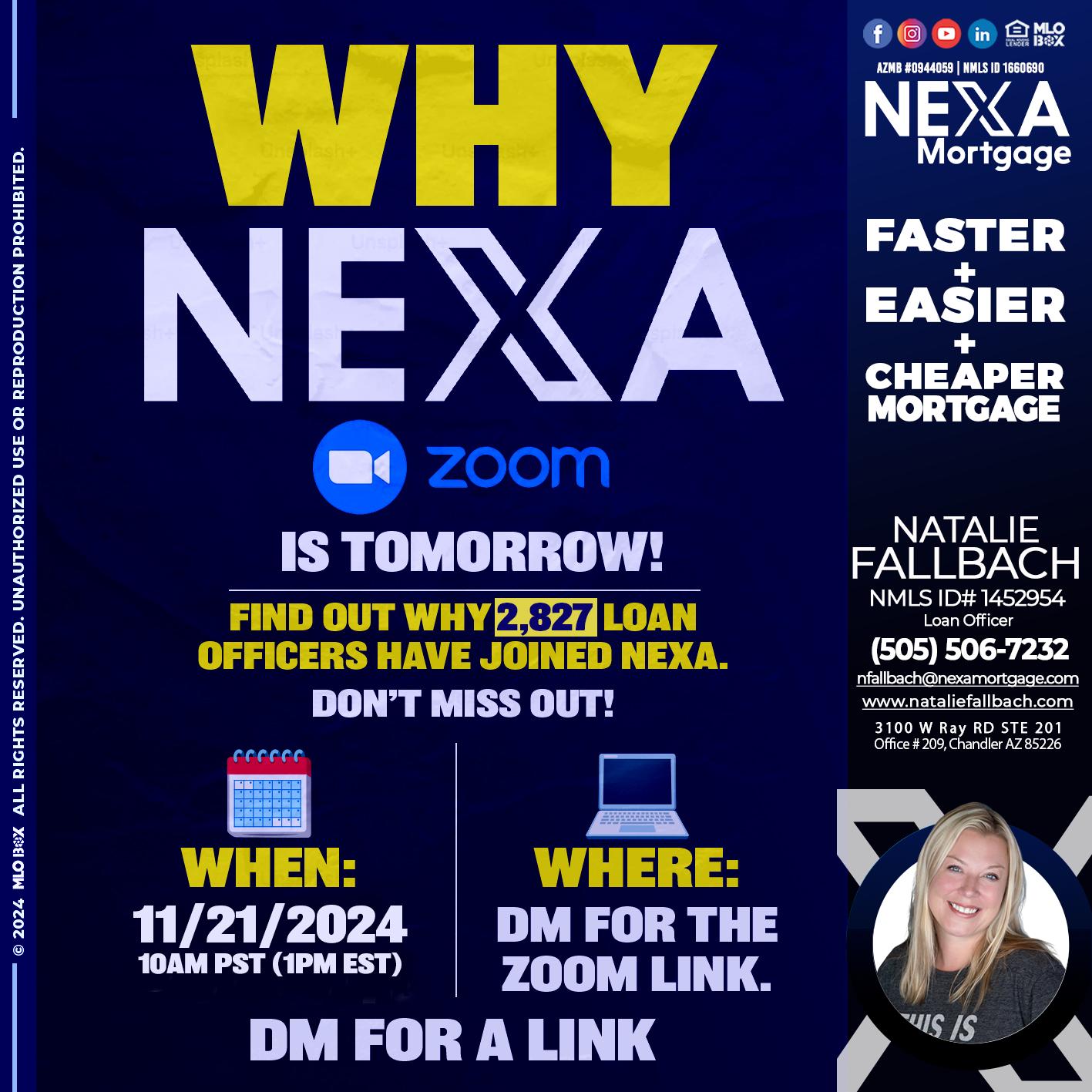 WHY NEXA - Natalie Fallbach -Mortgage Loan Officer