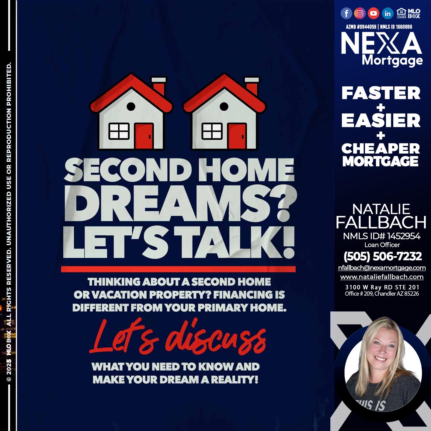 second home dreams? - Natalie Fallbach -Mortgage Loan Officer