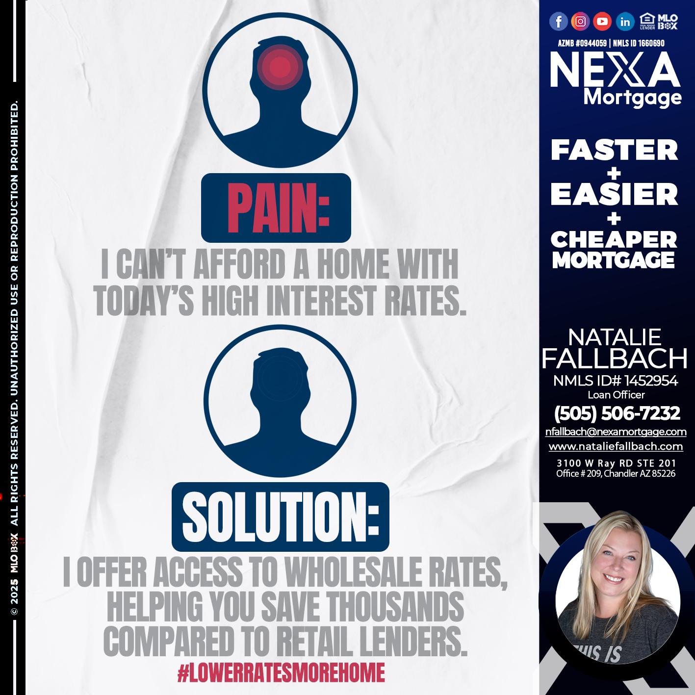 PAIN-SOLUTION - Natalie Fallbach -Mortgage Loan Officer