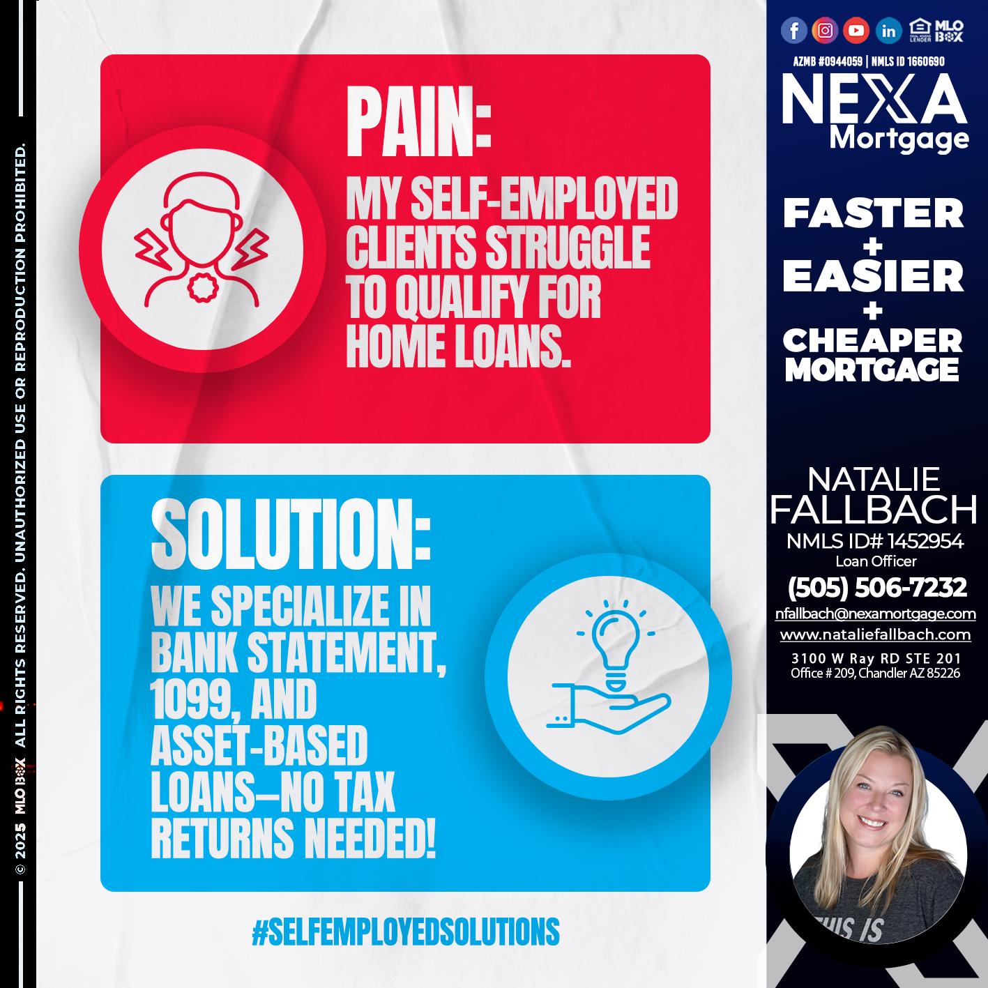 pain-solution - Natalie Fallbach -Mortgage Loan Officer
