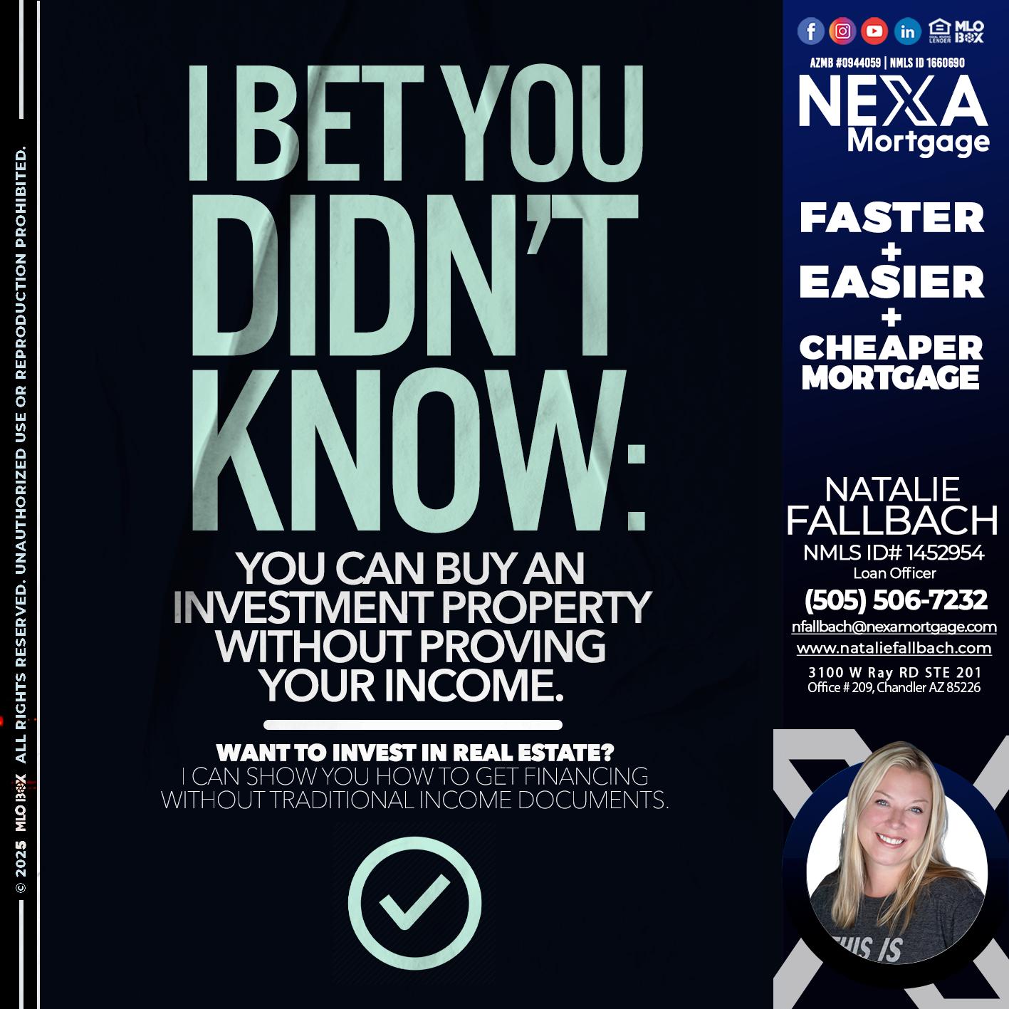 I BET YOU - Natalie Fallbach -Mortgage Loan Officer