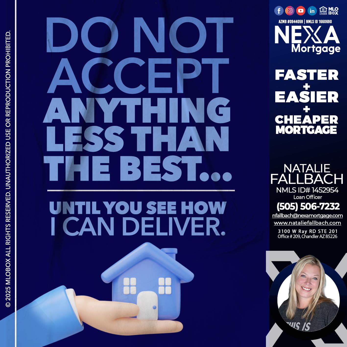 DO NOT ACCEPT - Natalie Fallbach -Mortgage Loan Officer