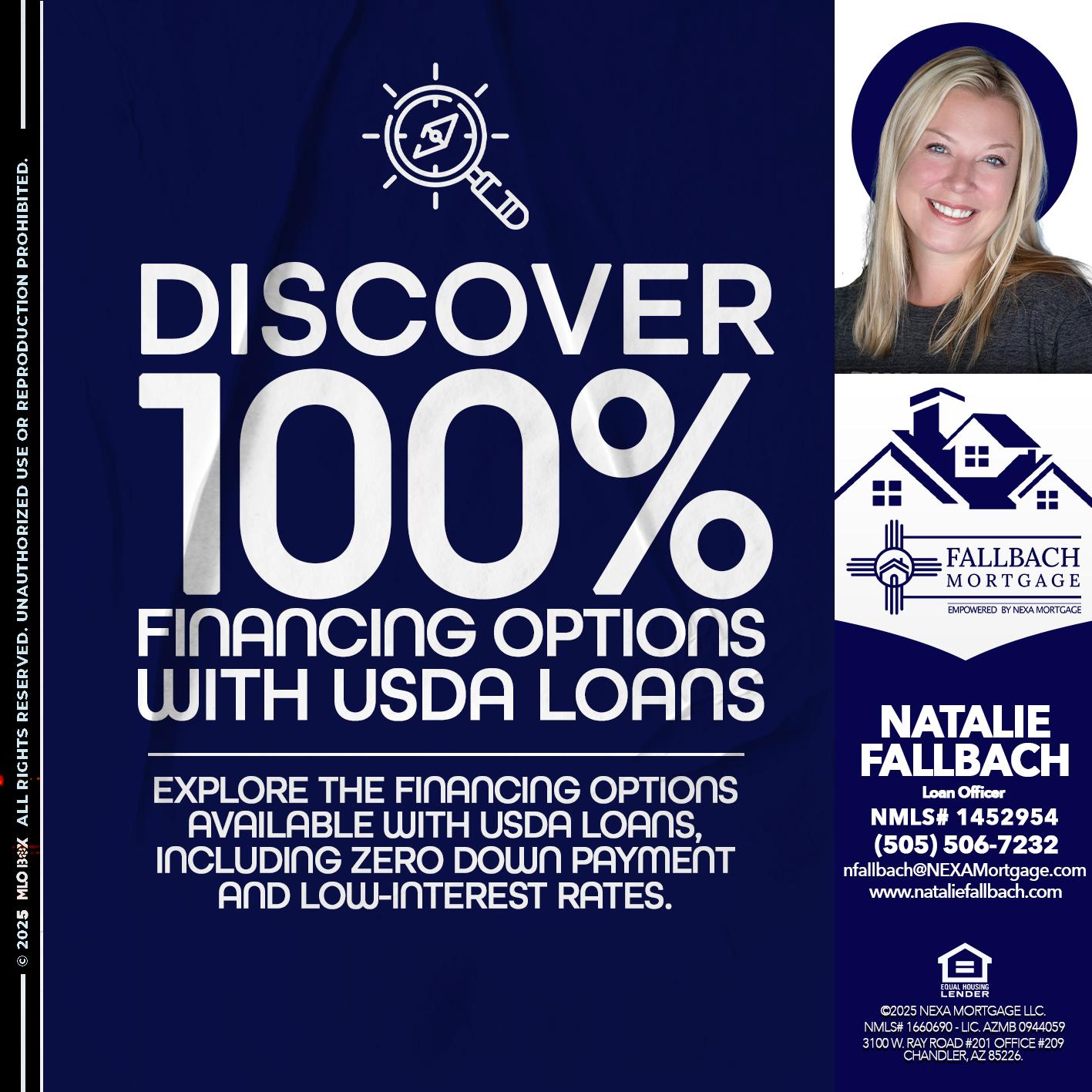 DISCOVER 100% - Natalie Fallbach -Mortgage Loan Officer