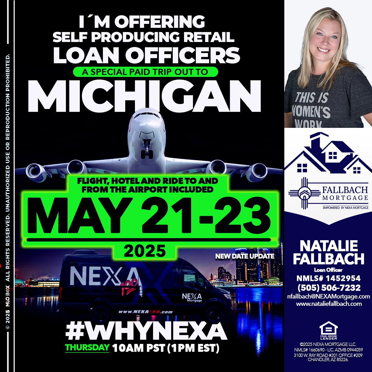 MICHIGAN TRIP - Natalie Fallbach -Mortgage Loan Officer