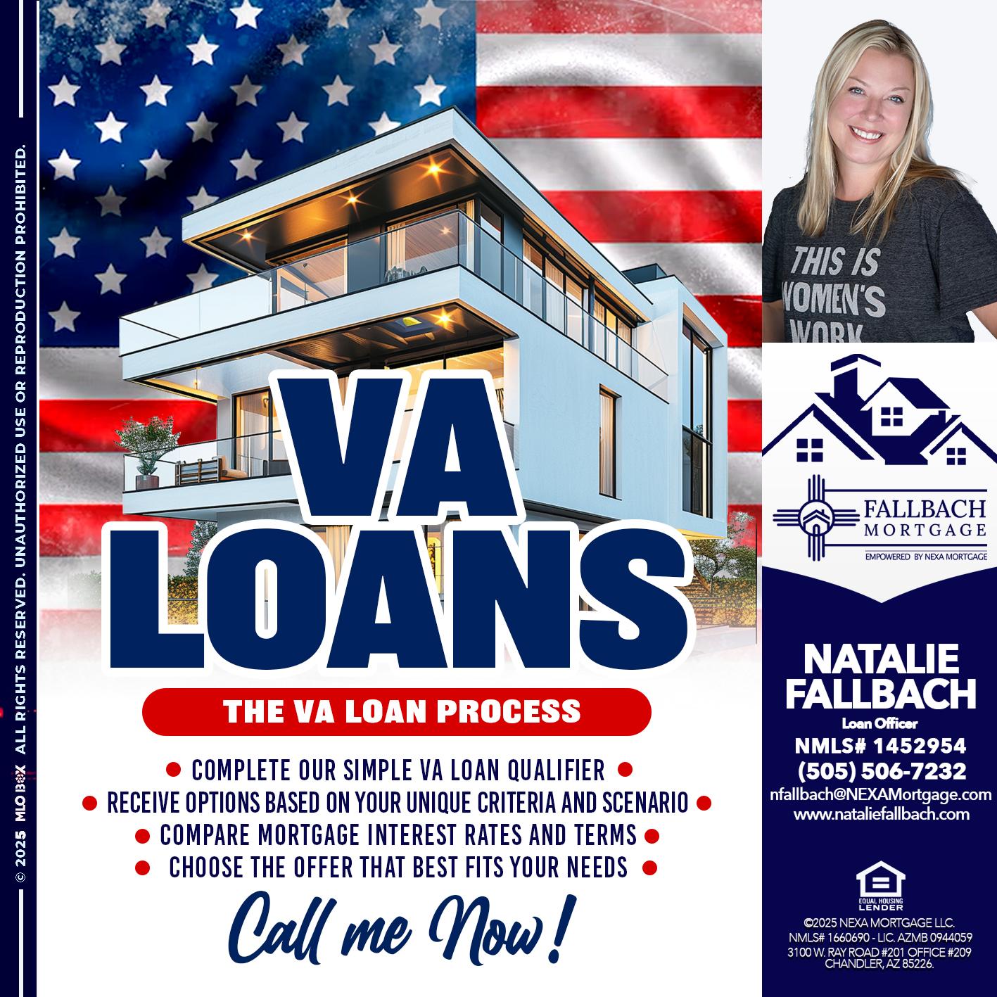 VA LOANS - Natalie Fallbach -Mortgage Loan Officer