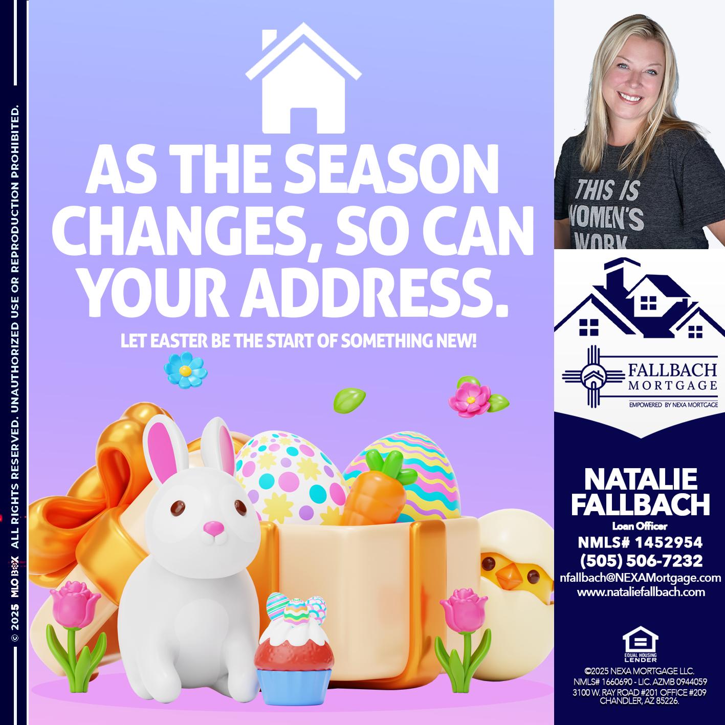 EASTER DAY - Natalie Fallbach -Mortgage Loan Officer