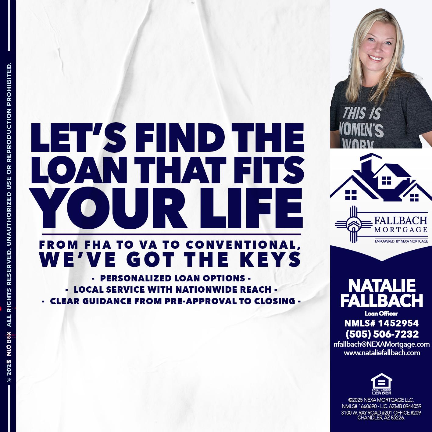 LETS FIND - Natalie Fallbach -Mortgage Loan Officer
