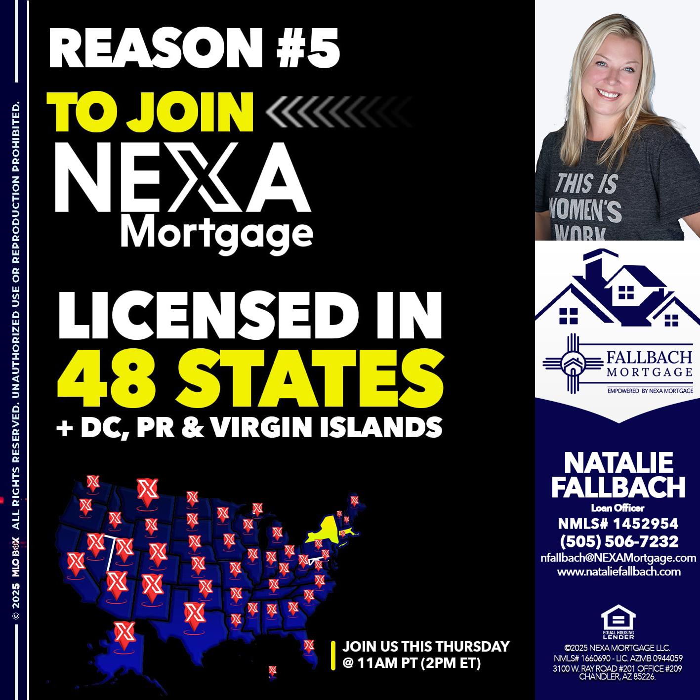 REASON 5 - Natalie Fallbach -Mortgage Loan Officer