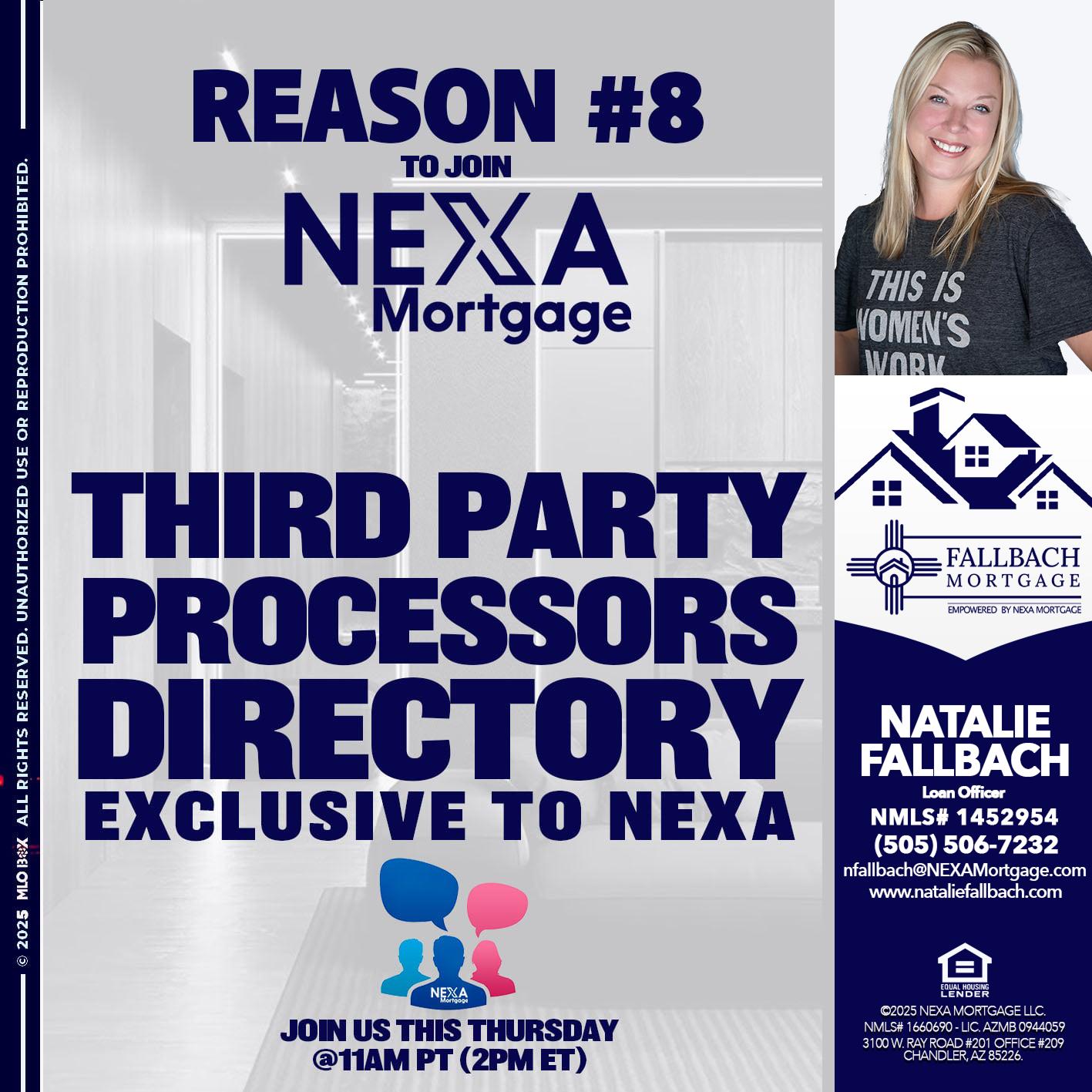 REASON 8 - Natalie Fallbach -Mortgage Loan Officer