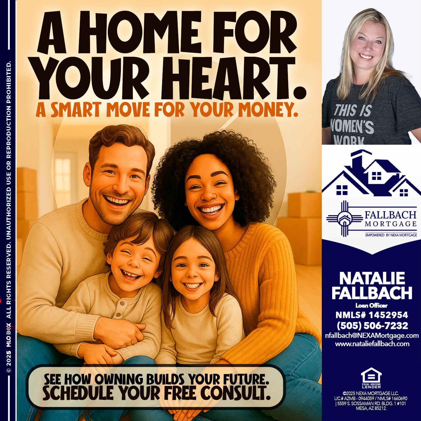 A HOME FOR - Natalie Fallbach -Mortgage Loan Officer