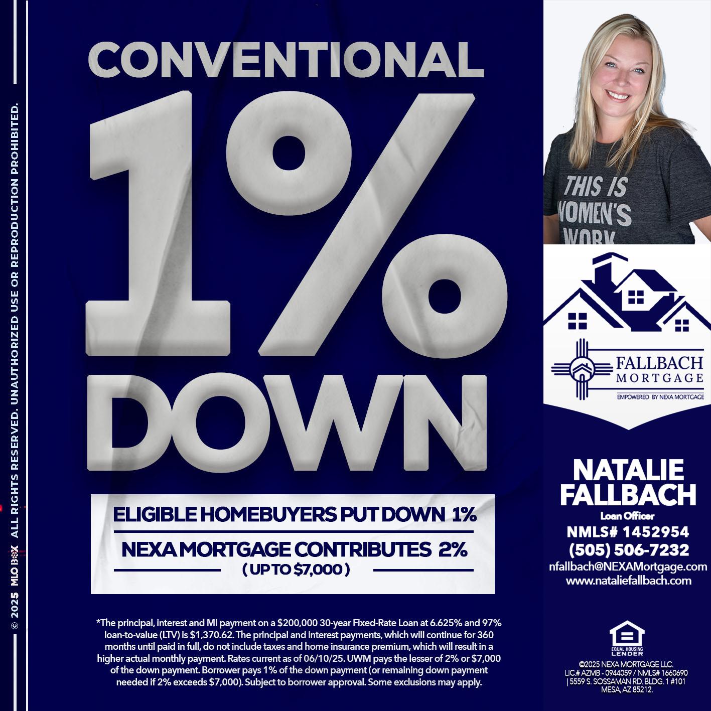 CONVENTIONAL - Natalie Fallbach -Mortgage Loan Officer