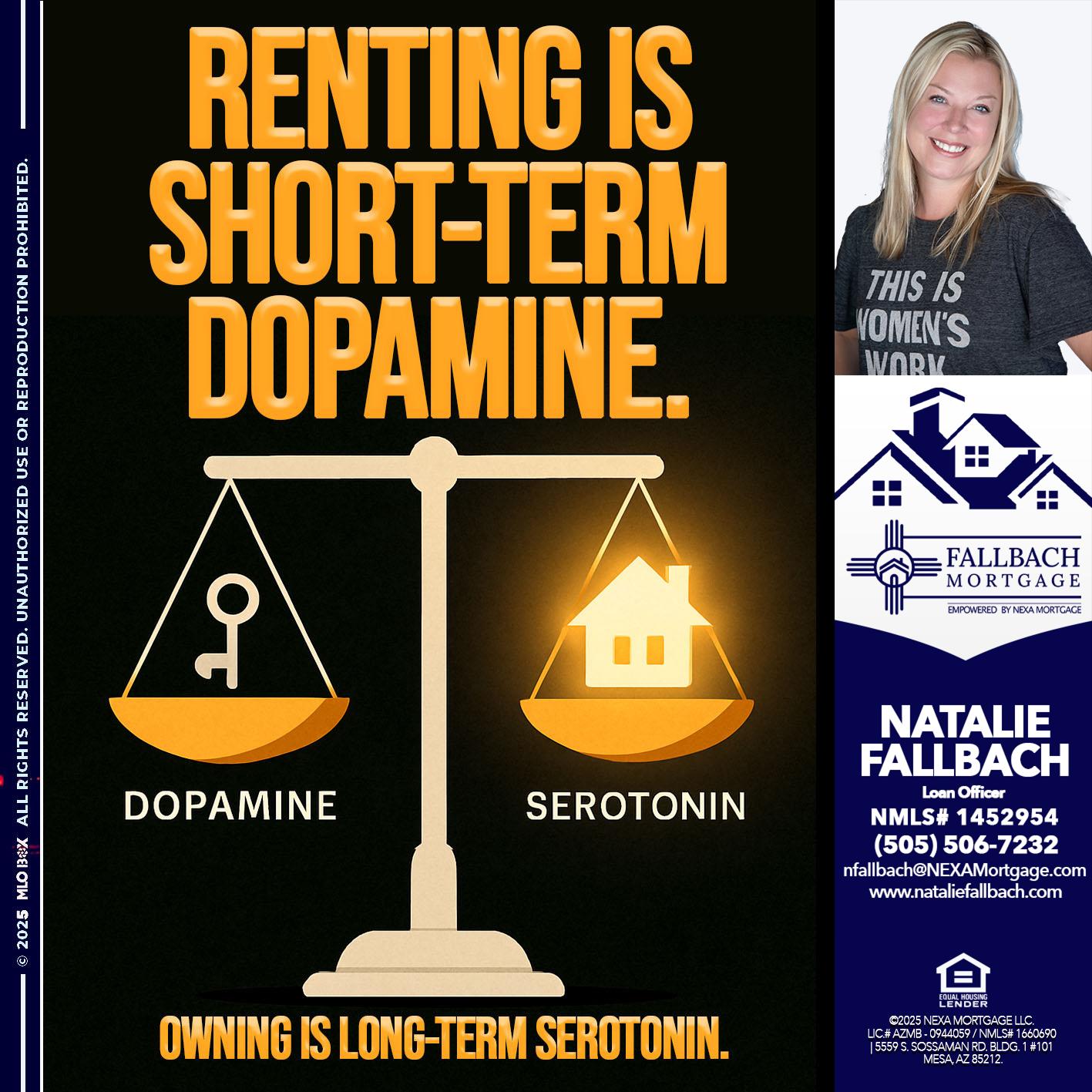 RENTING IS SHORT TERM - Natalie Fallbach -Mortgage Loan Officer