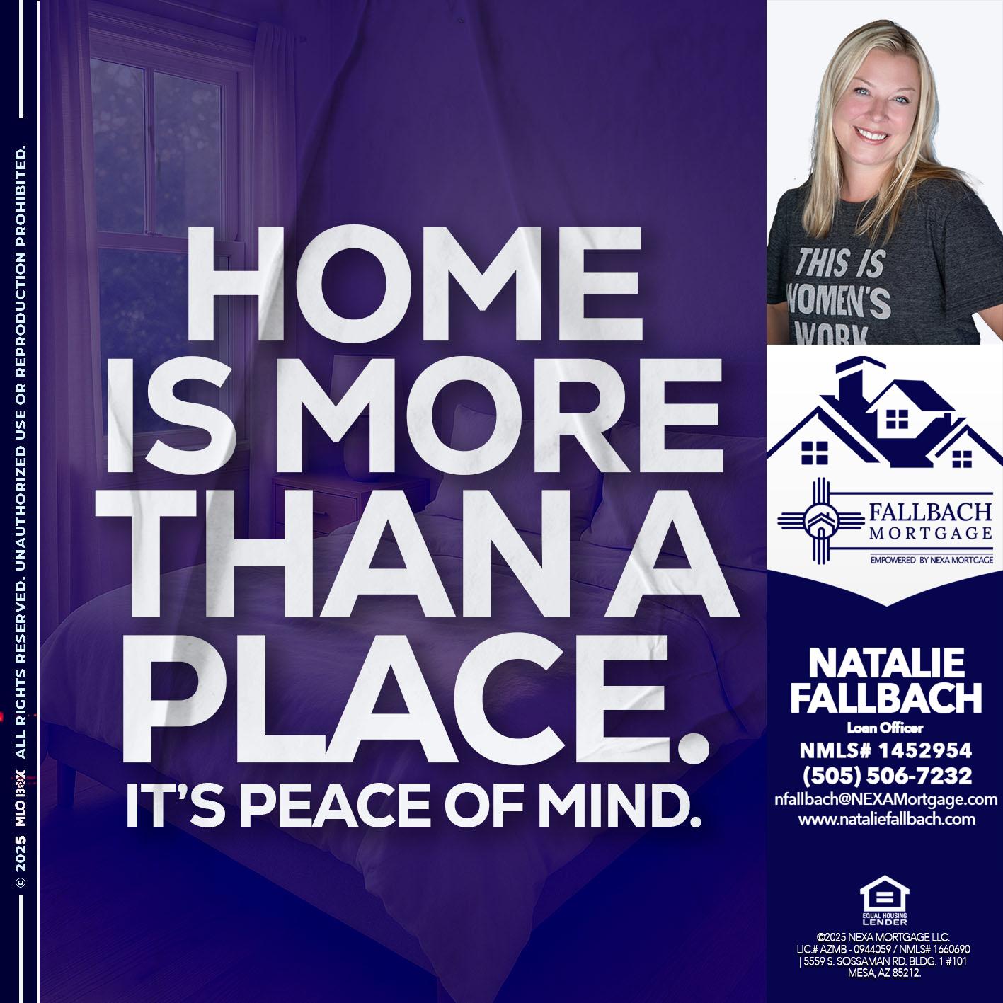 HOME IS MORE - Natalie Fallbach -Mortgage Loan Officer