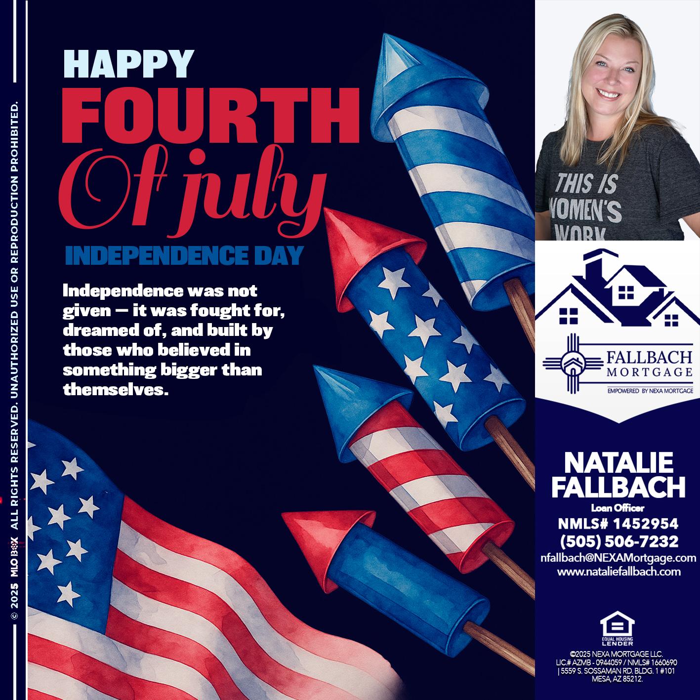 happy fourth - Natalie Fallbach -Mortgage Loan Officer