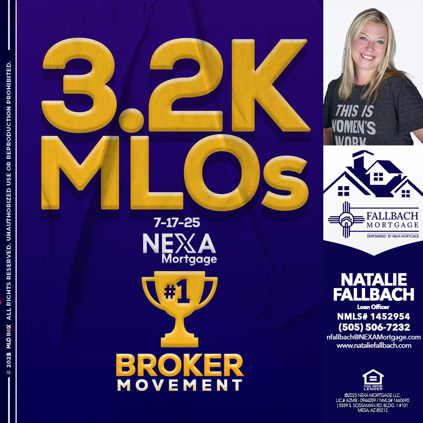 3.2K MLOs - Natalie Fallbach -Mortgage Loan Officer