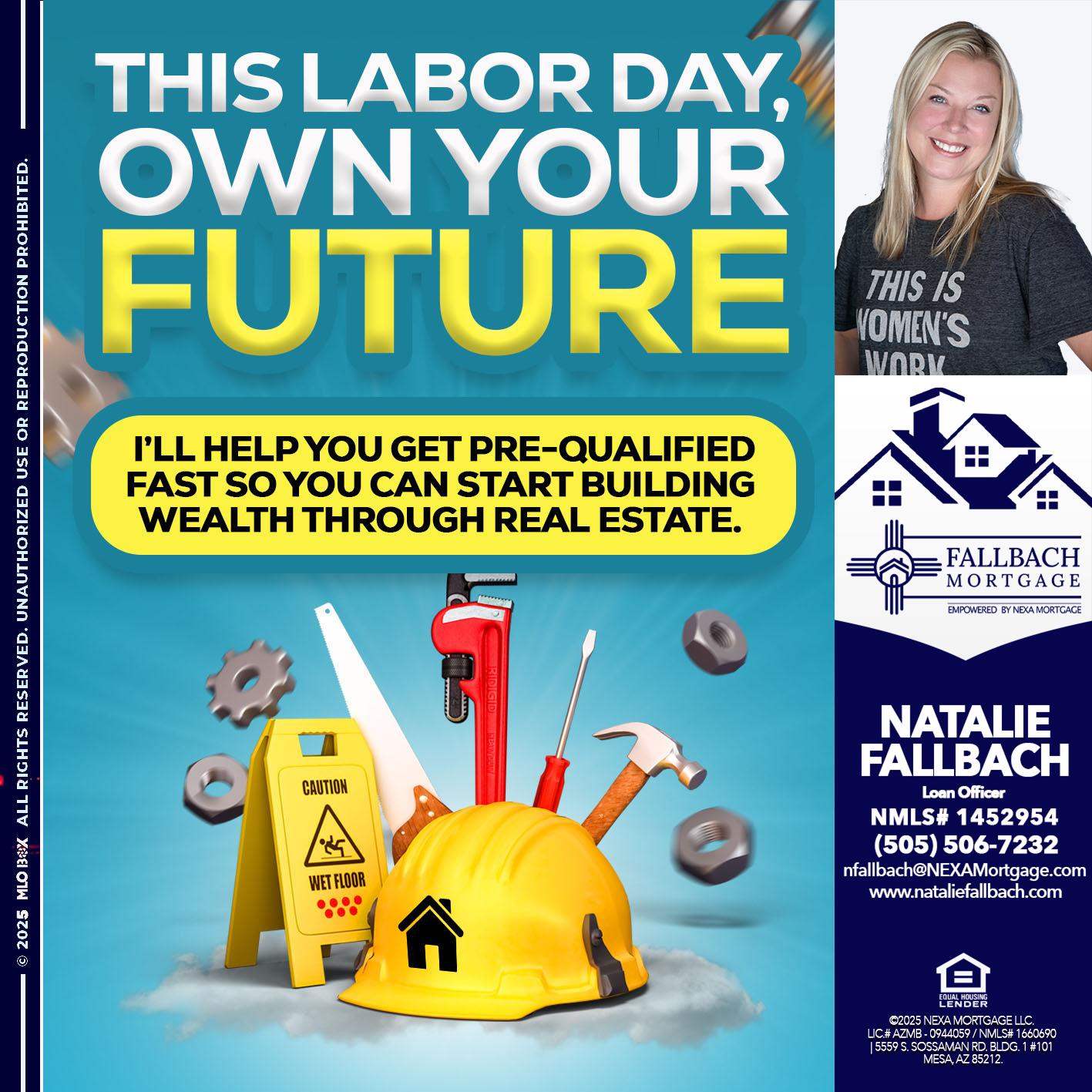 LABOR DAY - Natalie Fallbach -Mortgage Loan Officer