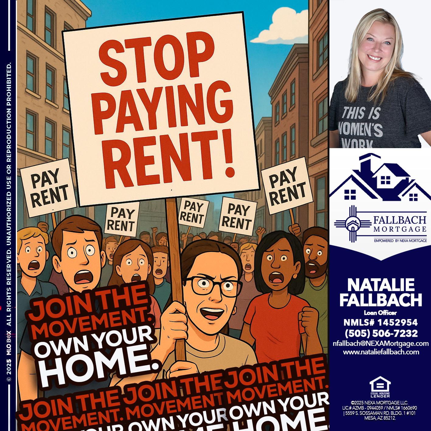 stop paying rent - Natalie Fallbach -Mortgage Loan Officer