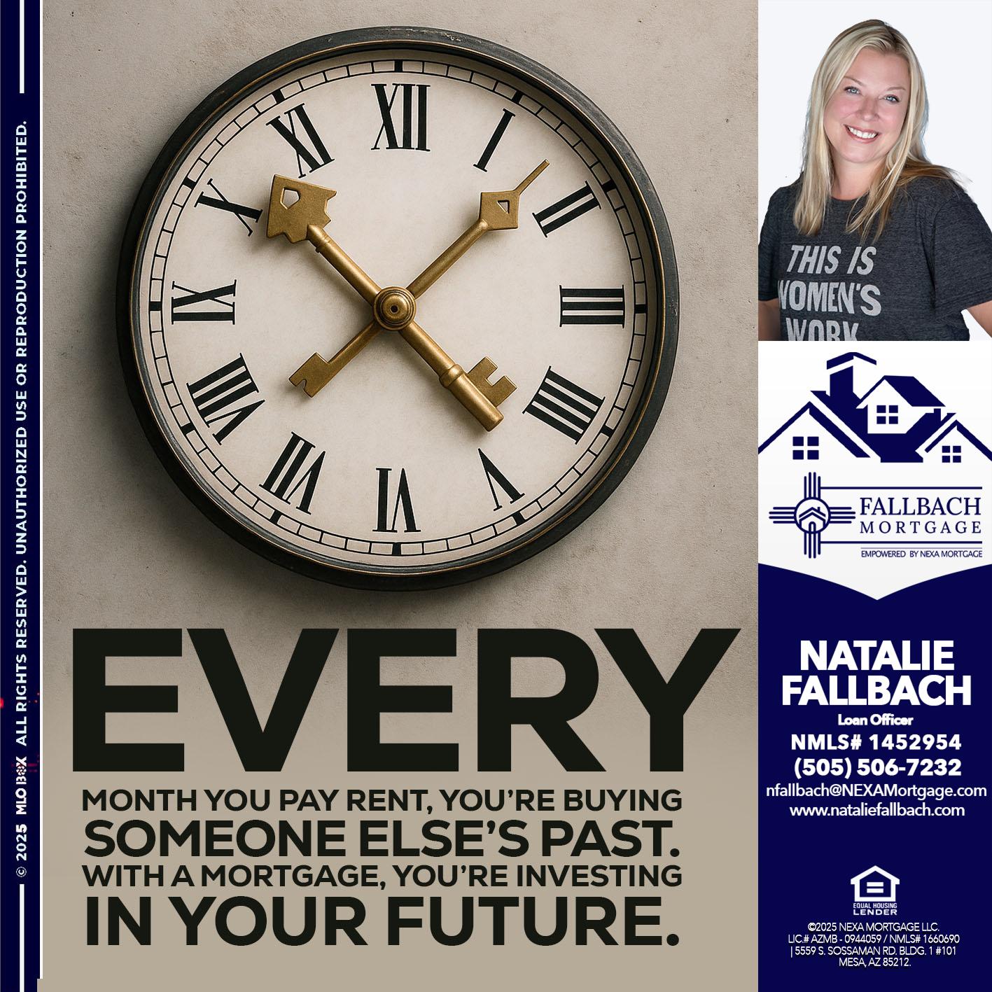 EVERY MONTH - Natalie Fallbach -Mortgage Loan Officer