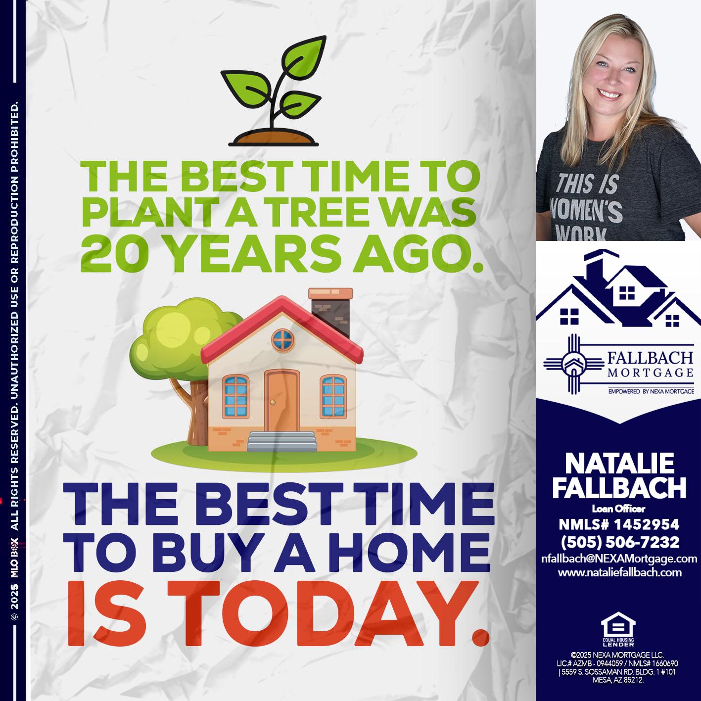 BEST TIME TO - Natalie Fallbach -Mortgage Loan Officer