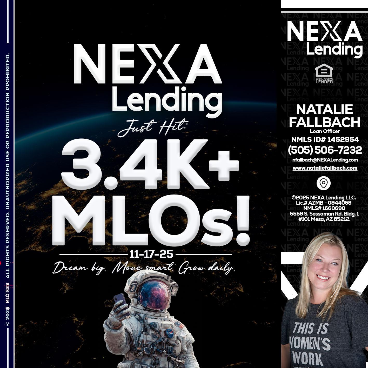 3.4K MLOs - Natalie Fallbach -Mortgage Loan Officer
