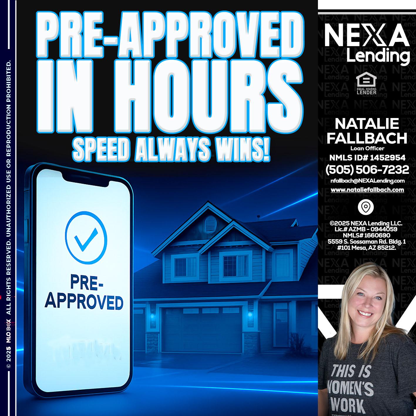 PRE - Natalie Fallbach -Mortgage Loan Officer