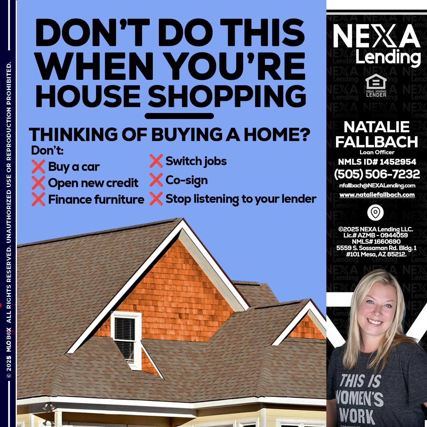 DONT DO THIS - Natalie Fallbach -Mortgage Loan Officer