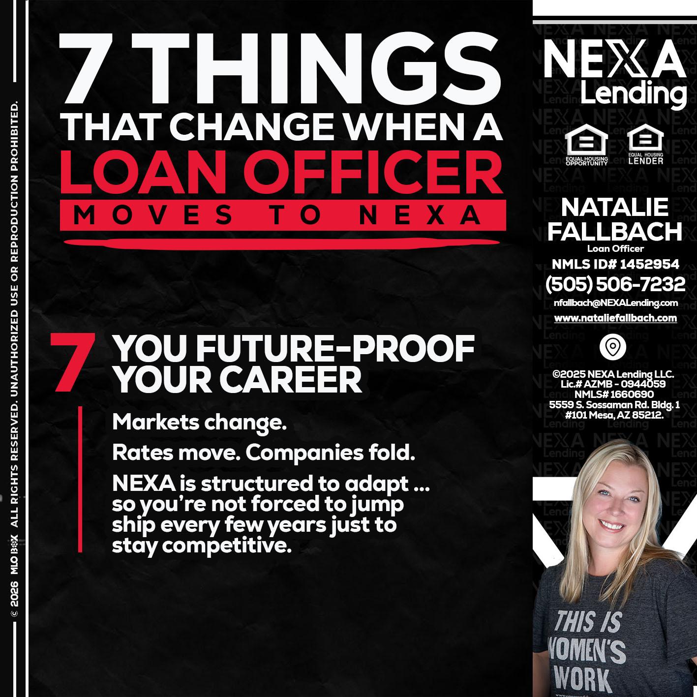7 THINGS (7) - Natalie Fallbach -Mortgage Loan Officer